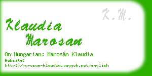 klaudia marosan business card